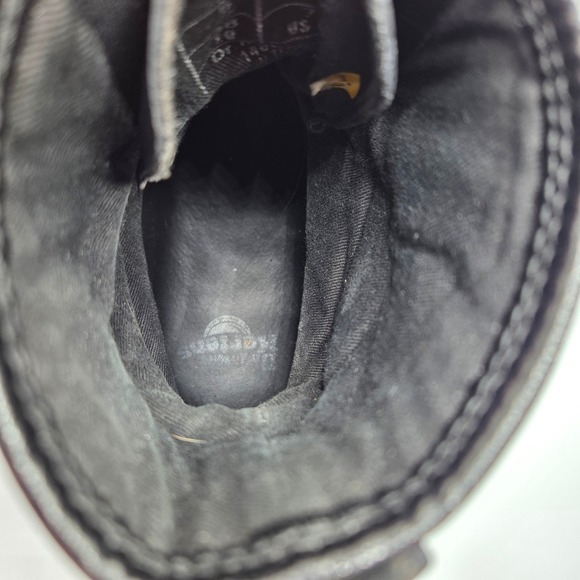 Dr Martens 1460 W Black Leather Rose Floral Embroidered Ankle Boots US 7 - Picture 9 of 10